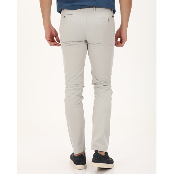 Ανδρικό chino παντελόνι NAVY & GREEN MODERN FIT γκρι