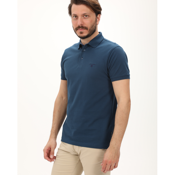 Ανδρική polo μπλούζα NAVY & GREEN μπλε Ανδρικά