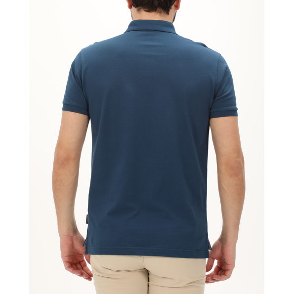 Ανδρική polo μπλούζα NAVY & GREEN μπλε Ανδρικά