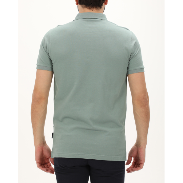 Ανδρική polo μπλούζα NAVY & GREEN πράσινη