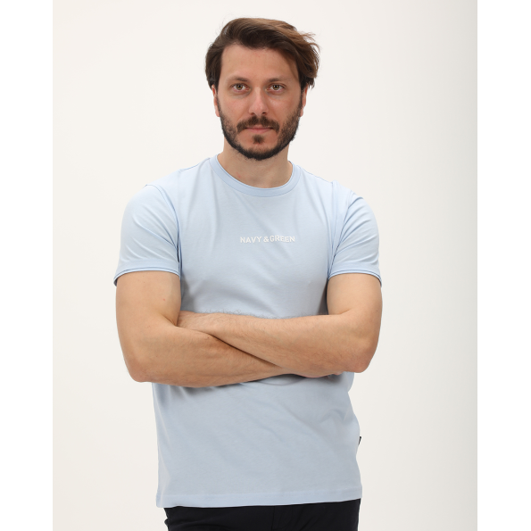 Ανδρική μπλούζα NAVY & GREEN γαλάζια
