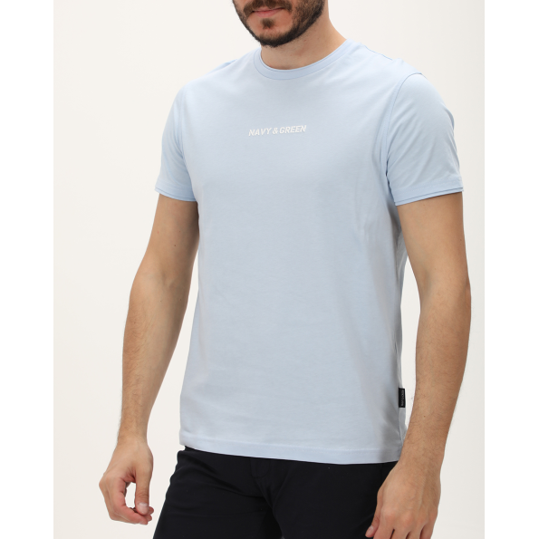 Ανδρική μπλούζα NAVY & GREEN γαλάζια
