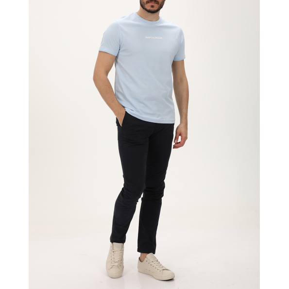 Ανδρική μπλούζα NAVY & GREEN γαλάζια