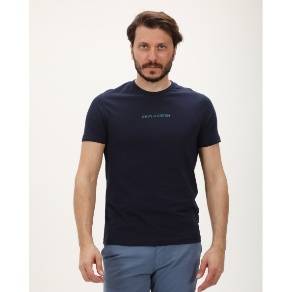 Ανδρική μπλούζα NAVY & GREEN μπλε