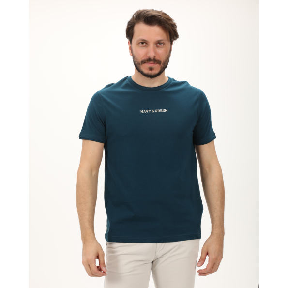 Ανδρική μπλούζα NAVY & GREEN πετρόλ