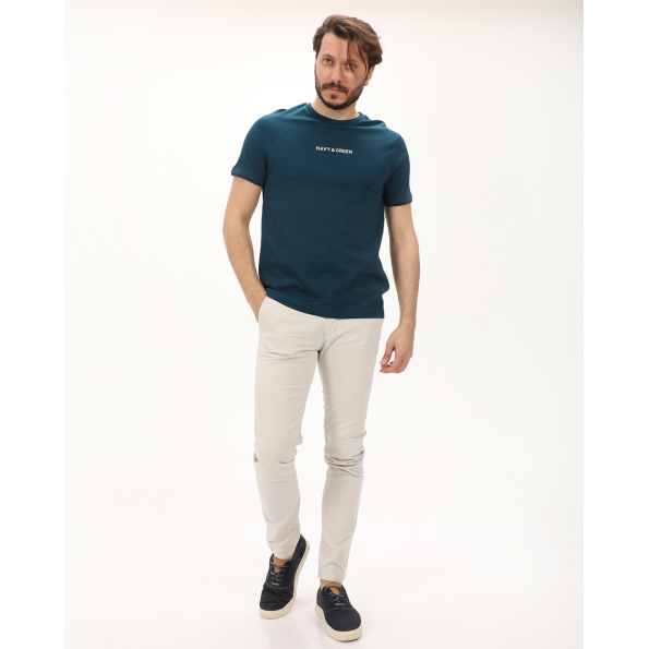 Ανδρική μπλούζα NAVY & GREEN πετρόλ