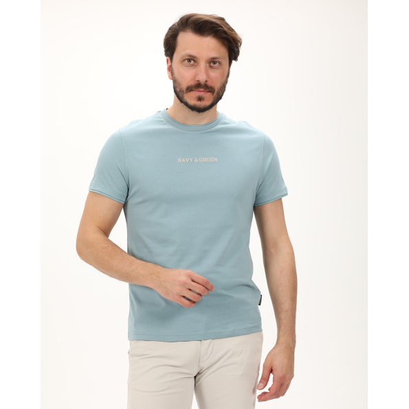 Ανδρική μπλούζα NAVY & GREEN γαλάζια