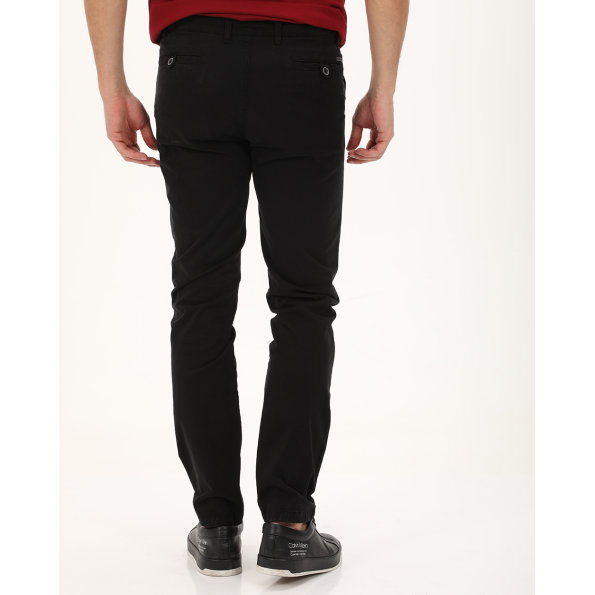 Ανδρικό chino παντελόνι NAVY & GREEN MODERN FIT μαύρο