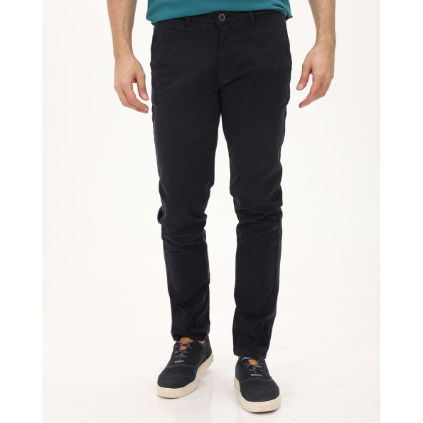 Ανδρικό chino παντελόνι NAVY & GREEN MODERN FIT μπλε