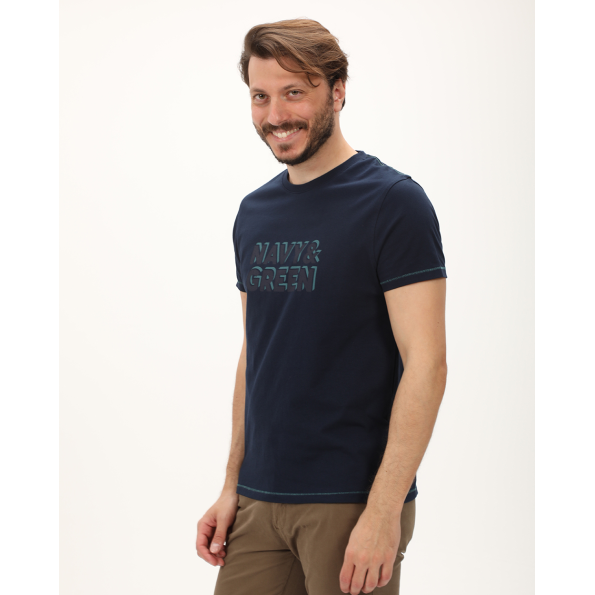 Ανδρική μπλούζα NAVY & GREEN μπλε