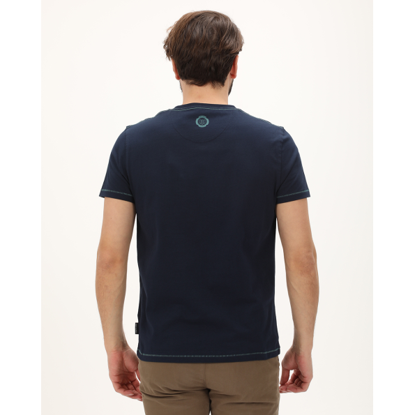 Ανδρική μπλούζα NAVY & GREEN μπλε