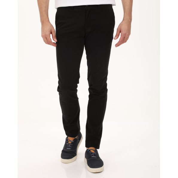 Ανδρικό chino παντελόνι NAVY & GREEN MODERN FIT μαύρο