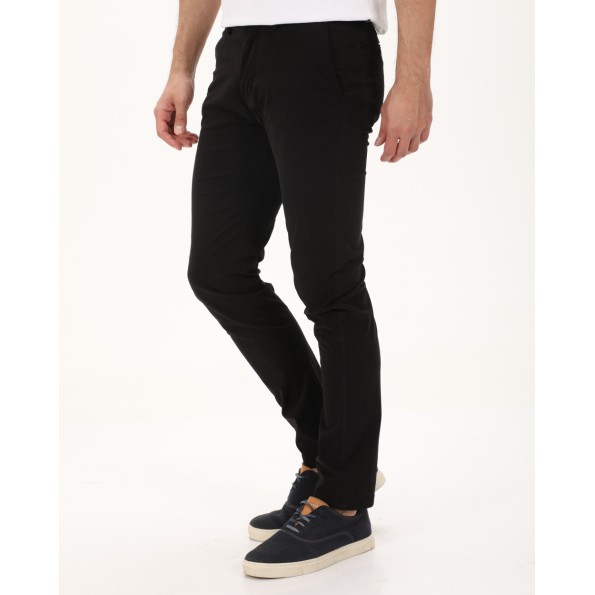 Ανδρικό chino παντελόνι NAVY & GREEN MODERN FIT μαύρο