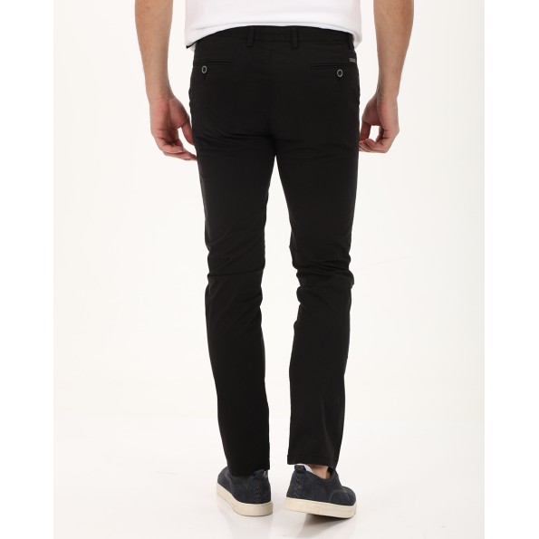 Ανδρικό chino παντελόνι NAVY & GREEN MODERN FIT μαύρο