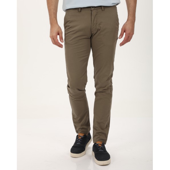 Ανδρικό chino παντελόνι NAVY & GREEN MODERN FIT χακί