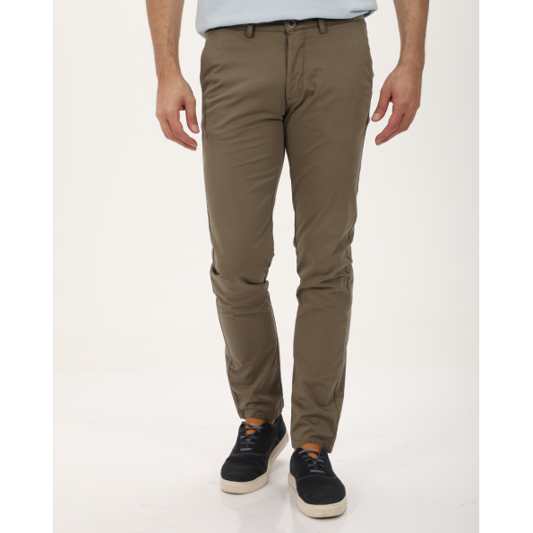 Ανδρικό chino παντελόνι NAVY & GREEN MODERN FIT χακί