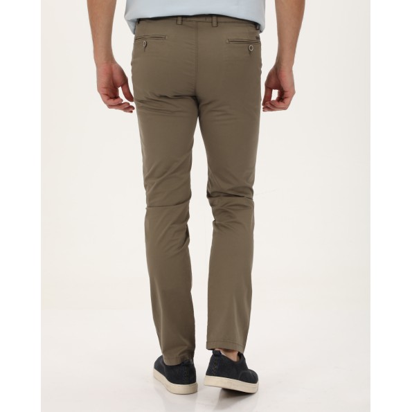 Ανδρικό chino παντελόνι NAVY & GREEN MODERN FIT χακί