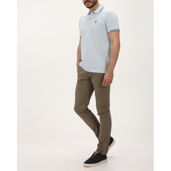Ανδρικό chino παντελόνι NAVY & GREEN MODERN FIT χακί