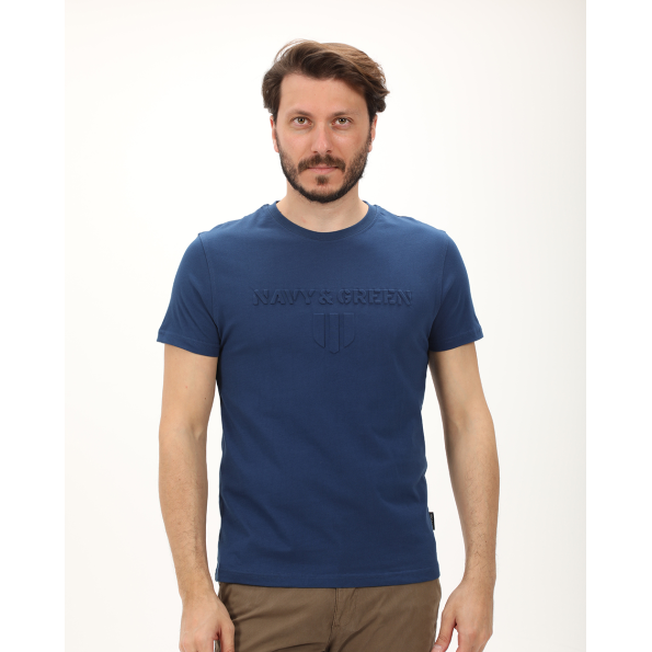 Ανδρική μπλούζα NAVY & GREEN μπλε