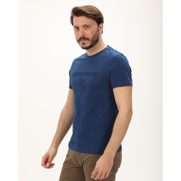 Ανδρική μπλούζα NAVY & GREEN μπλε