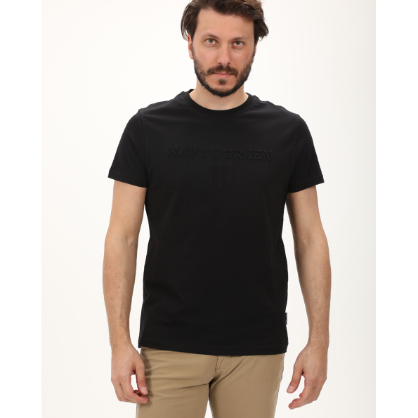 Ανδρική μπλούζα NAVY & GREEN μαύρη