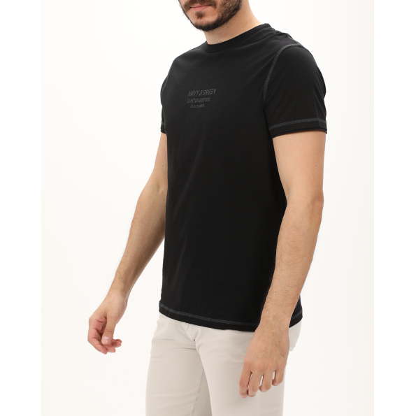 Ανδρική μπλούζα NAVY & GREEN μαύρη