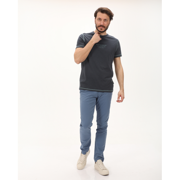 Ανδρική μπλούζα NAVY & GREEN γκρι