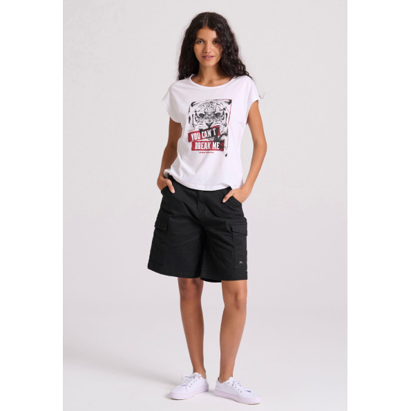 Γυναικείο t-shirt FUNKY BUDDHA FBL009-160-04 λευκό