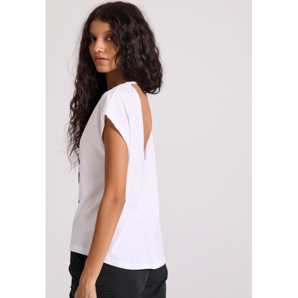 Γυναικείο t-shirt FUNKY BUDDHA FBL009-160-04 λευκό