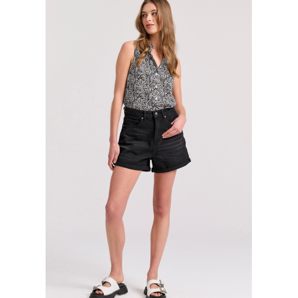 Γυναικείο αμάνικο πουκάμισο FUNKY BUDDHA FBL009-104-05 έμπριμε 