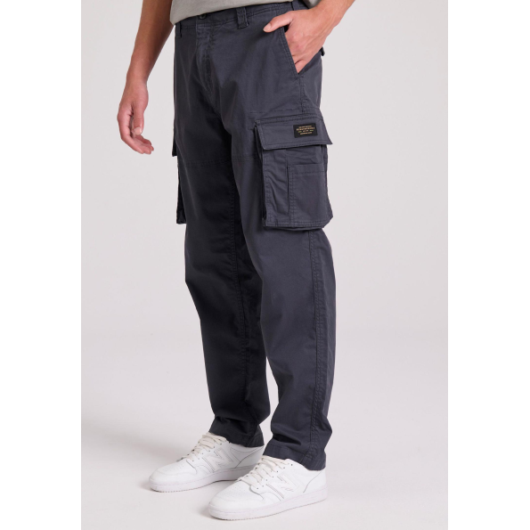 Ανδρικό cargo παντελόνι FUNKY BUDDHA FBM009-037-02 μπλε Ανδρικά