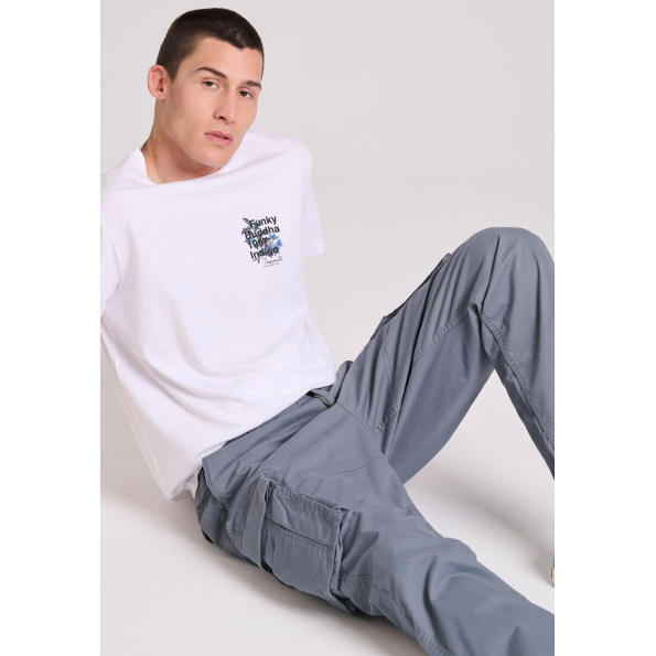 Ανδρικό cargo παντελόνι FUNKY BUDDHA FBM009-037-02 μπλε Ανδρικά