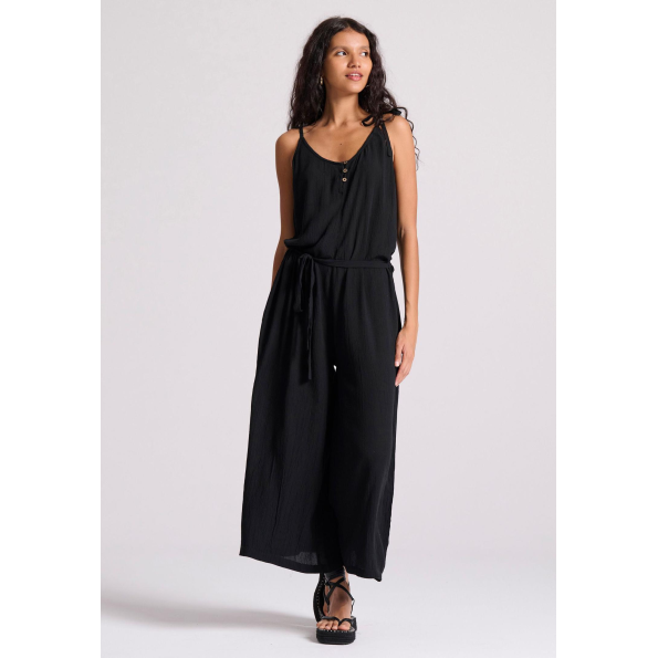 Γυναικεία ολόσωμη φόρμα FUNKY BUDDHA FBL009-115-12 μαύρο