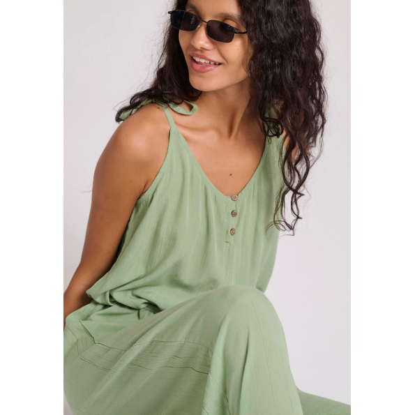Γυναικεία ολόσωμη φόρμα FUNKY BUDDHA FBL009-115-12 πράσινη Γυναικεία
