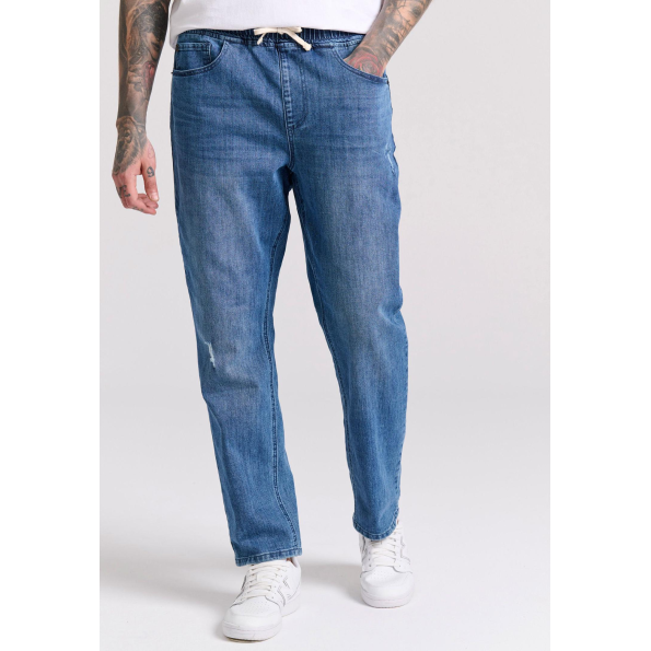 Ανδρικό jean παντελόνι FUNKY BUDDHA FBM009-077-02 μπλε 