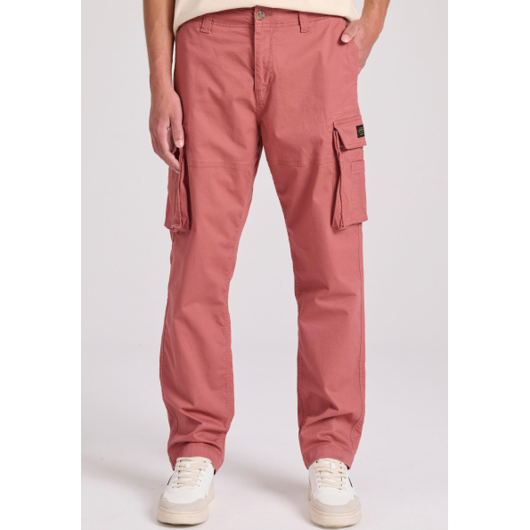 Ανδρικό cargo παντελόνι FUNKY BUDDHA FBM009-037-02 κόκκινο
