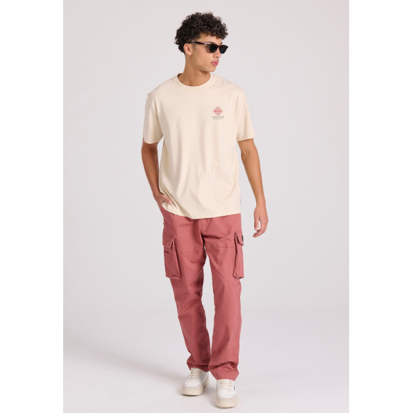 Ανδρικό cargo παντελόνι FUNKY BUDDHA FBM009-037-02 κόκκινο Ανδρικά