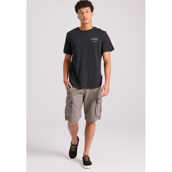 Ανδρική cargo βερμούδα FUNKY BUDDHA FBM009-033-03 γκρι Ανδρικά