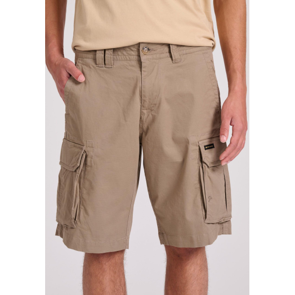 Ανδρική cargo βερμούδα FUNKY BUDDHA FBM009-033-03 μπεζ 