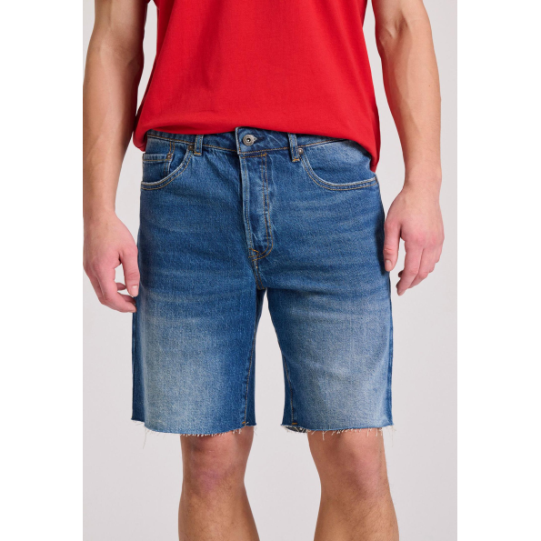 Ανδρική jean βερμούδα FUNKY BUDDHA FBM009-085-03 μπλε