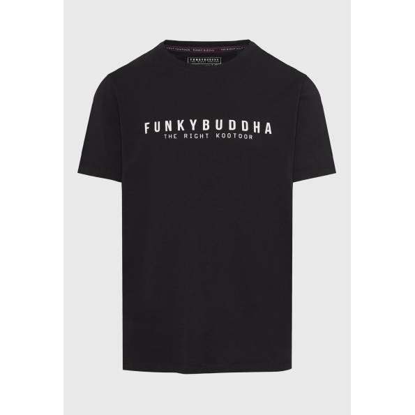 Aνδρικό T-shirt FUNKY BUDDHA FBM009-010-04 μαύρο Ανδρικά