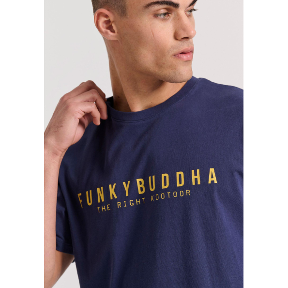 Ανδρικό t-shirt FUNKY BUDDHA FBM009-010-04 μπλε Ανδρικά