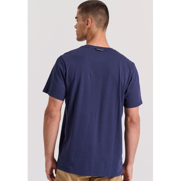 Ανδρικό t-shirt FUNKY BUDDHA FBM009-010-04 μπλε Ανδρικά