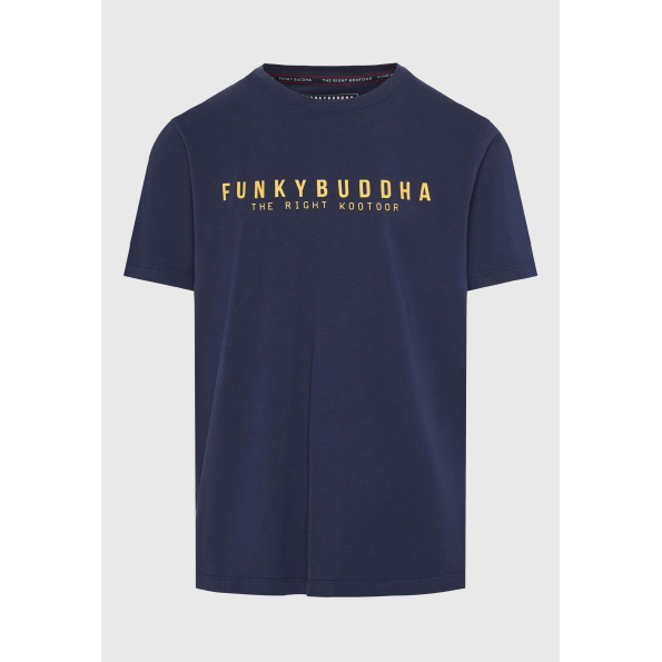 Ανδρικό t-shirt FUNKY BUDDHA FBM009-010-04 μπλε Ανδρικά