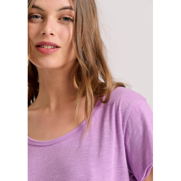 Γυναικείο t-shirt FUNKY BUDDHA FBL009-101-04 μοβ Γυναικεία