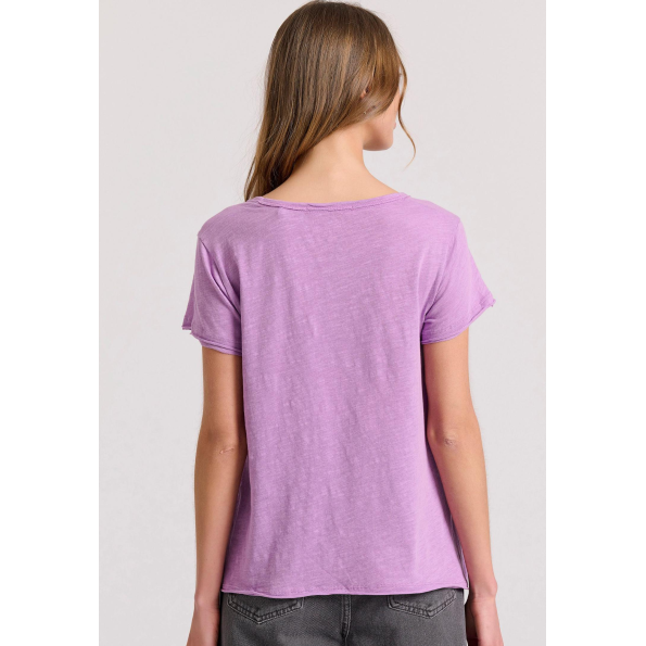 Γυναικείο t-shirt FUNKY BUDDHA FBL009-101-04 μοβ Γυναικεία