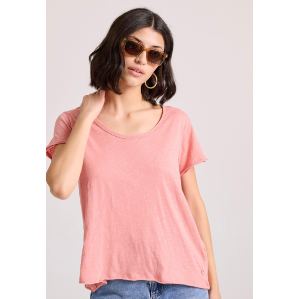 Γυναικείο t-shirt FUNKY BUDDHA FBL009-101-04 ροζ