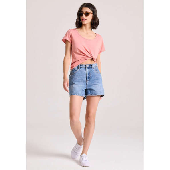 Γυναικείο t-shirt FUNKY BUDDHA FBL009-101-04 ροζ