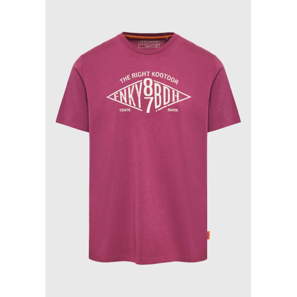 Ανδρικό t-shirt FUNKY BUDDHA FBM009-098-04 φούξια Ανδρικά