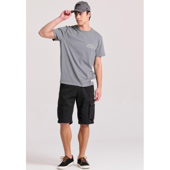 Ανδρικό t-shirt FUNKY BUDDHA FBM009-043-04 γκρι Ανδρικά